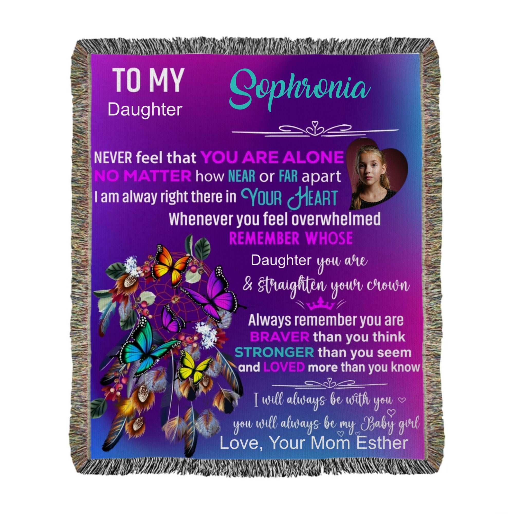 heirloom photo woven blanket