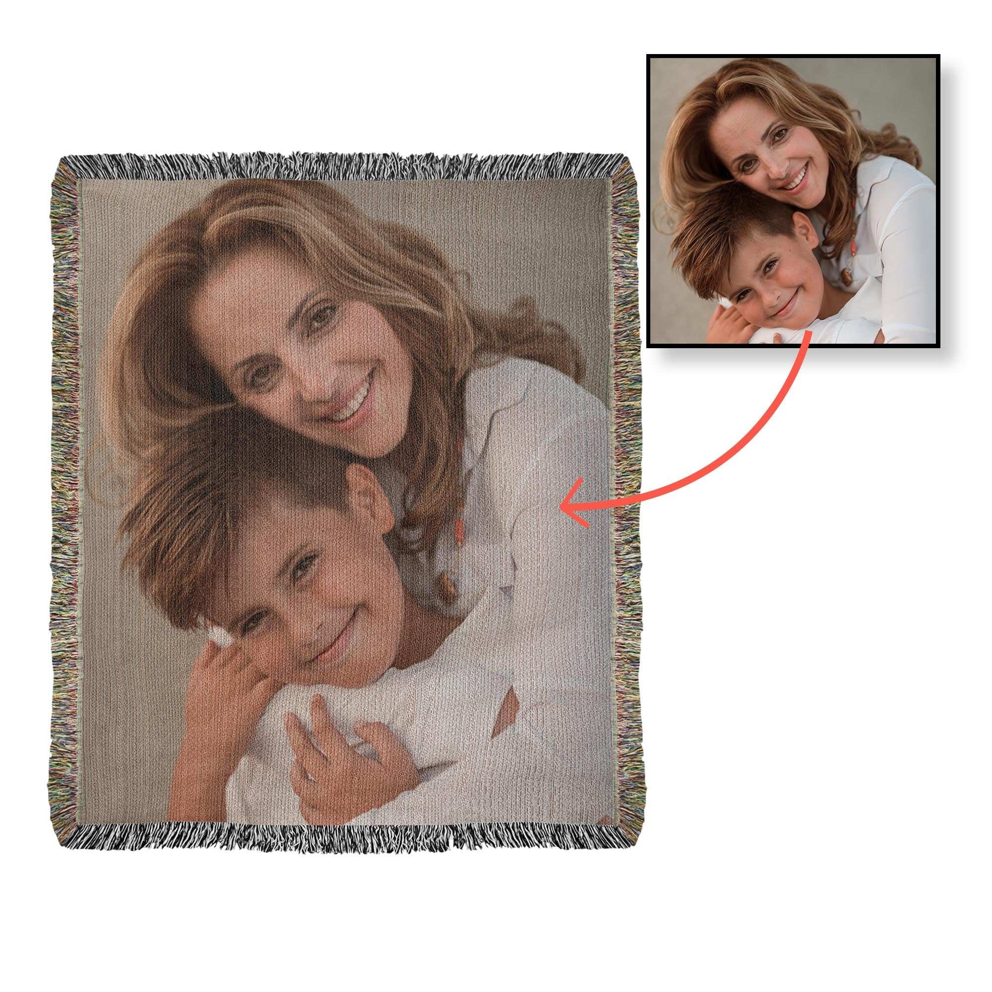 heirloom photo woven blanket