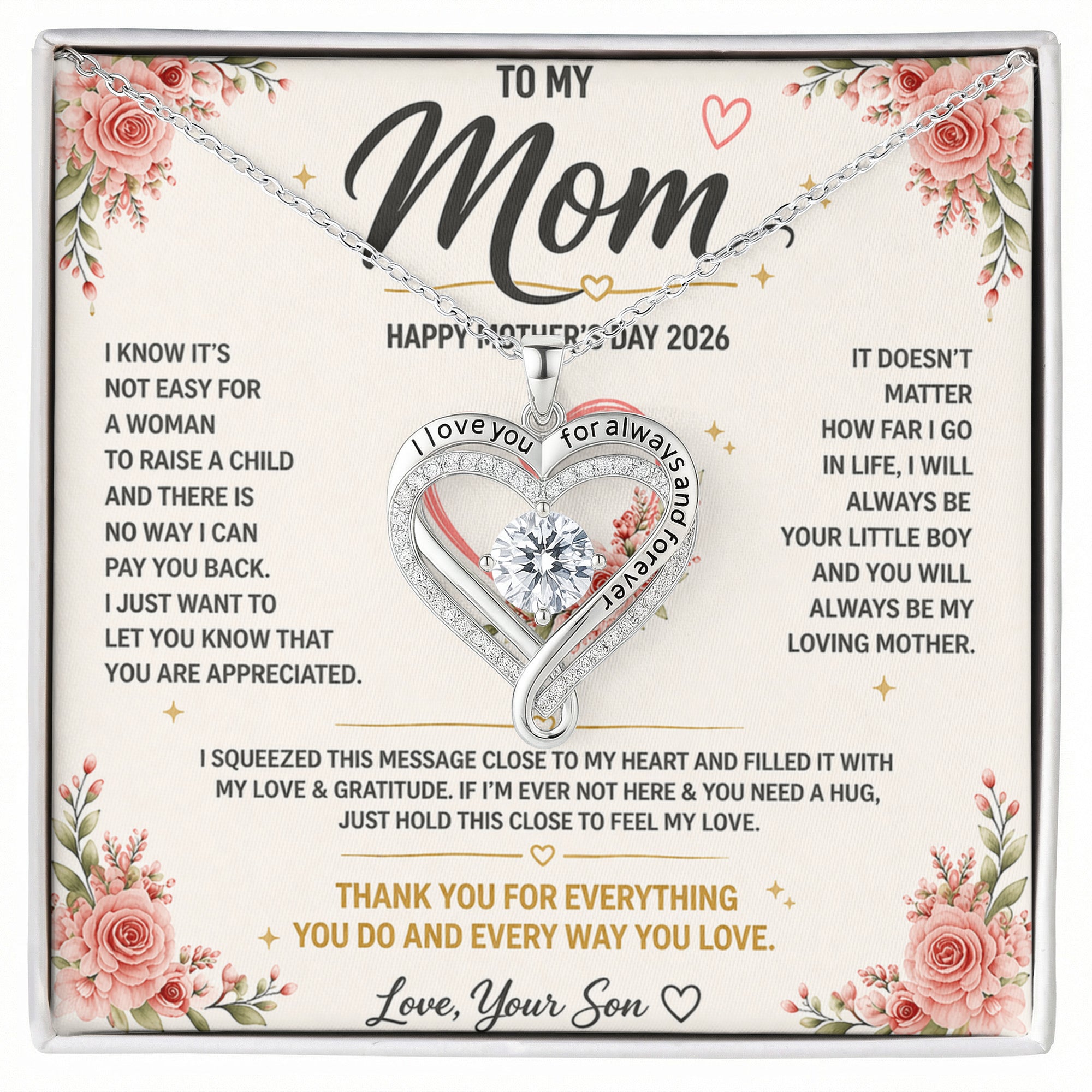 Love You Always Necklace - Happy Mother's Day from Son