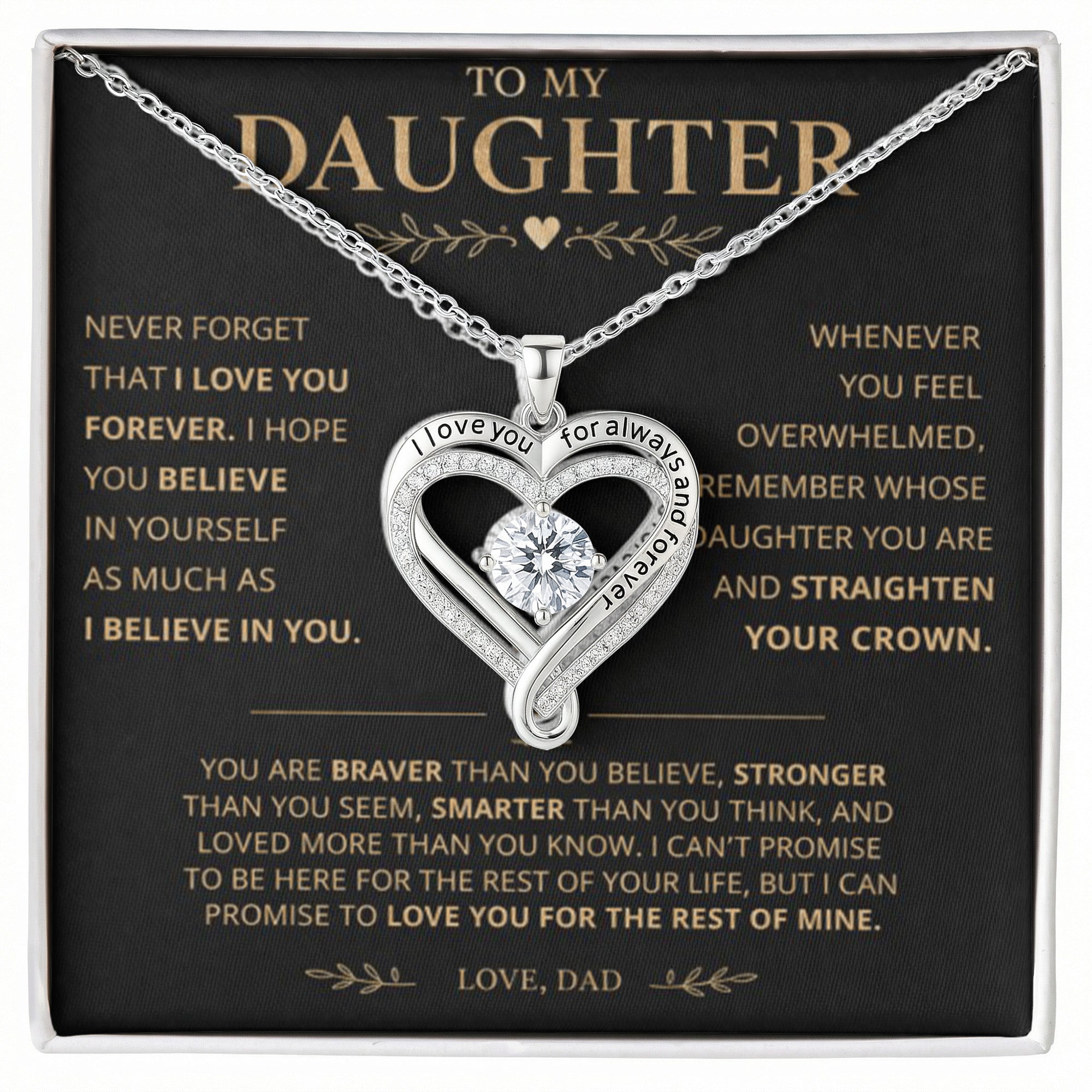 To My Daughter - From Dad - Love you to the rest of my life