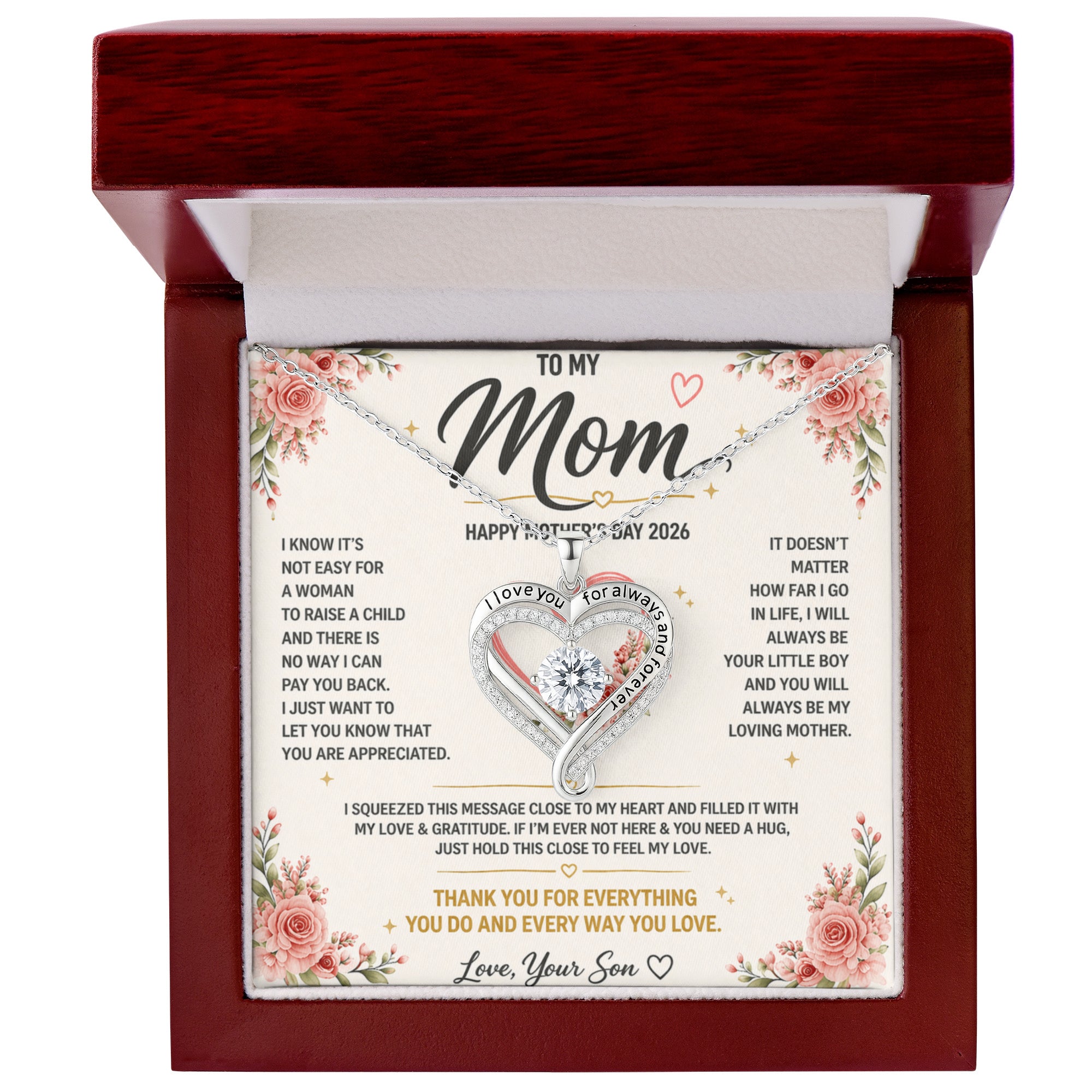 Love You Always Necklace - Happy Mother's Day from Son