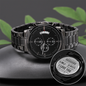 Engraved Watch for Husband – "I Love You to the End of Time" – Black Chronograph Gift from Wife for Anniversary, Christmas, Birthday