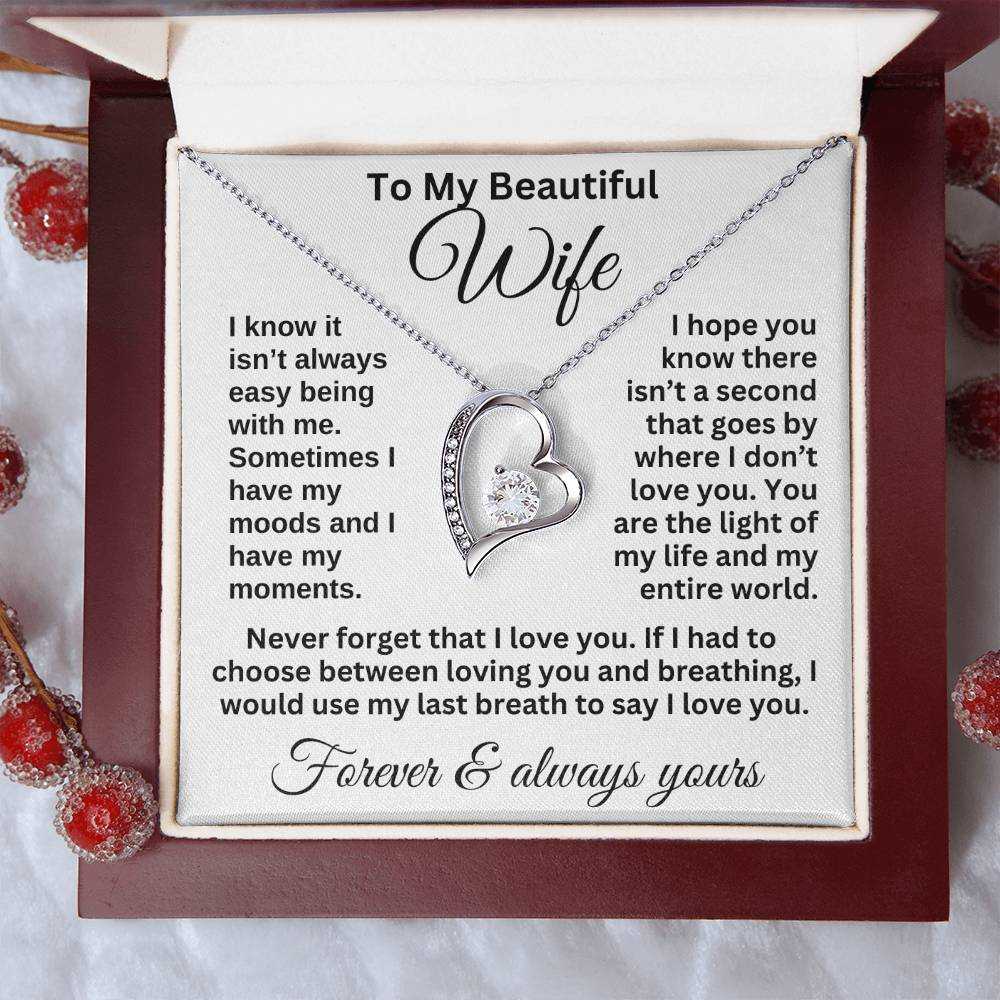 Beautiful Wife Necklace - Heart Pendant