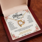 Customizable LED Necklace Gift Set for Mom | Mother's Day Heart Necklace