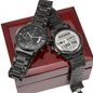 Engraved Watch for Husband – "I Love You to the End of Time" – Black Chronograph Gift from Wife for Anniversary, Christmas, Birthday