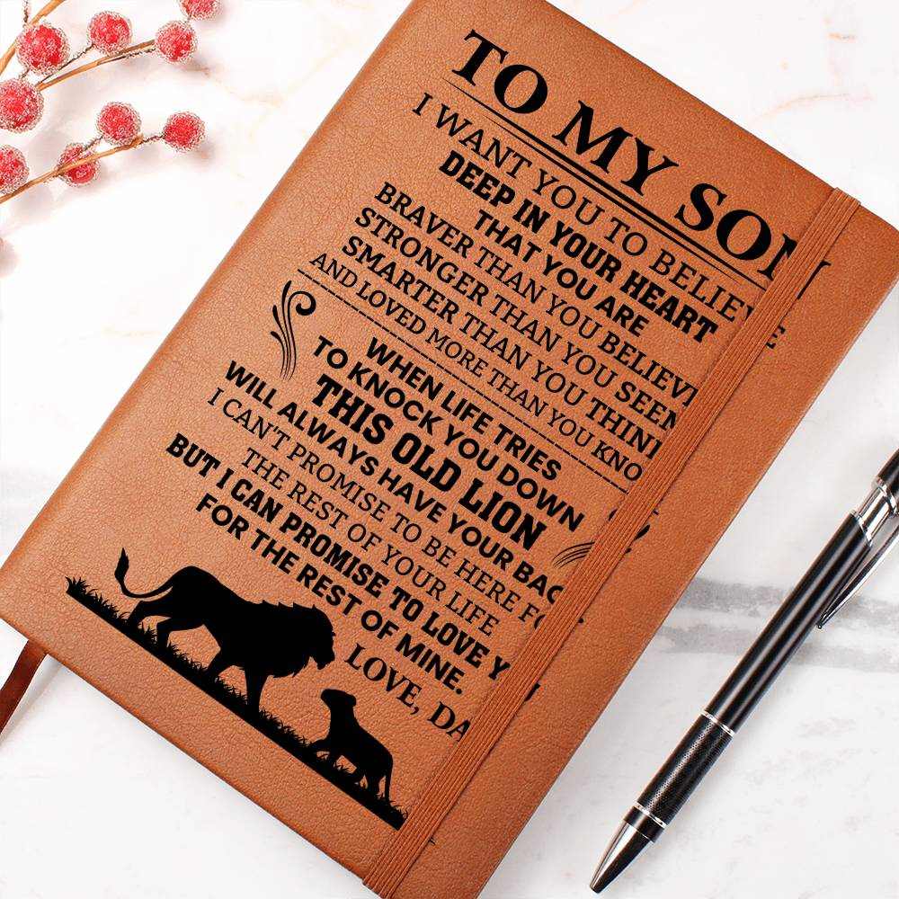 Son Leather Journal Gift - personalized gift