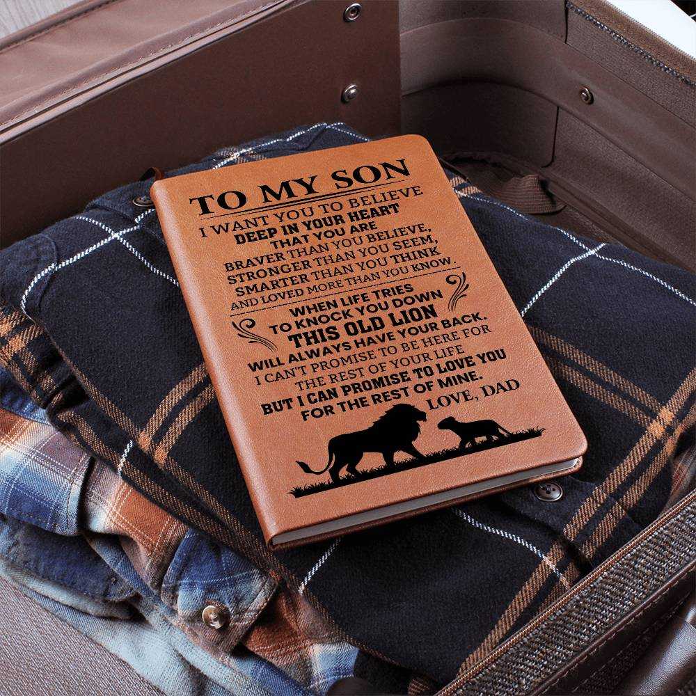 Son Leather Journal Gift - personalized gift