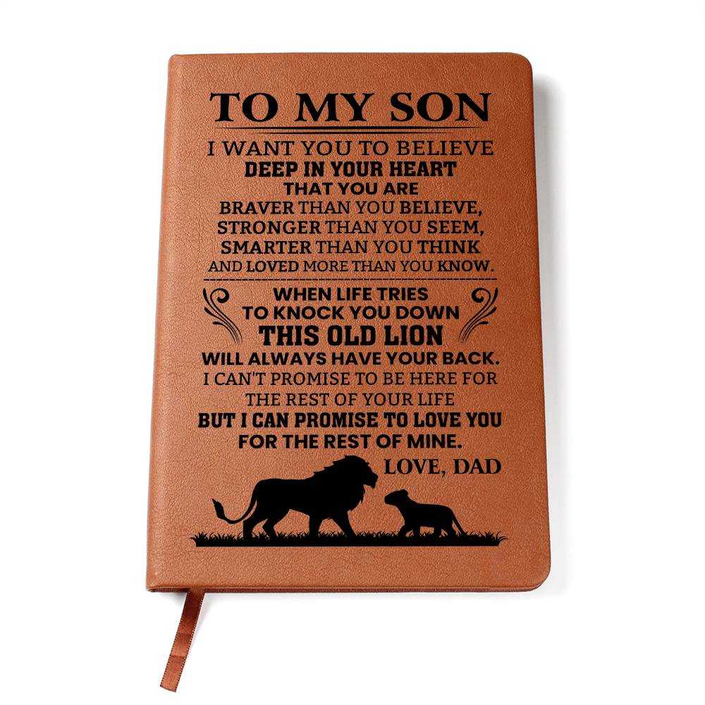 Son Leather Journal Gift - personalized gift