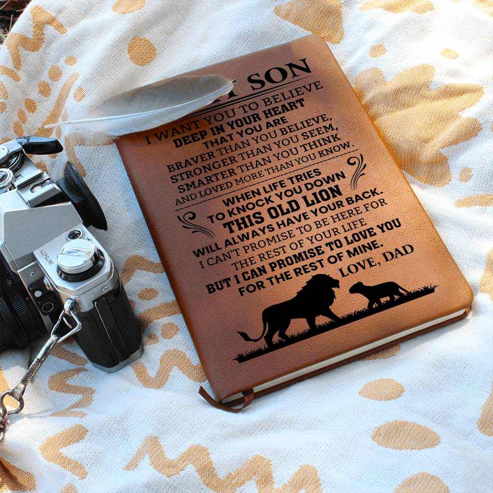 Son Leather Journal Gift - personalized gift