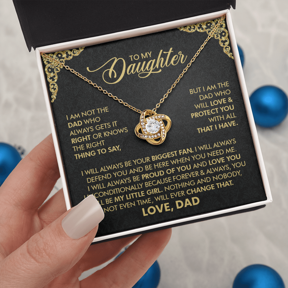 To My Daughter Necklace from Dad - Love & Protection Gift