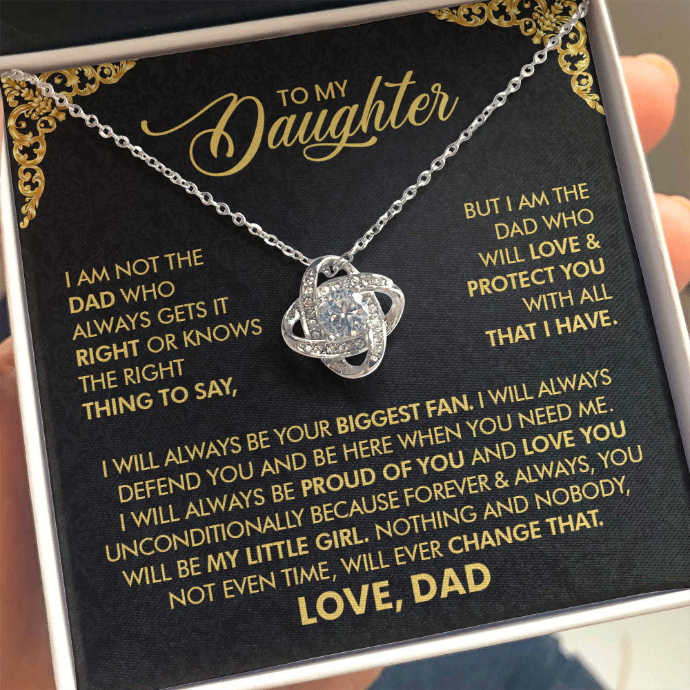 To My Daughter Necklace from Dad - Love & Protection Gift