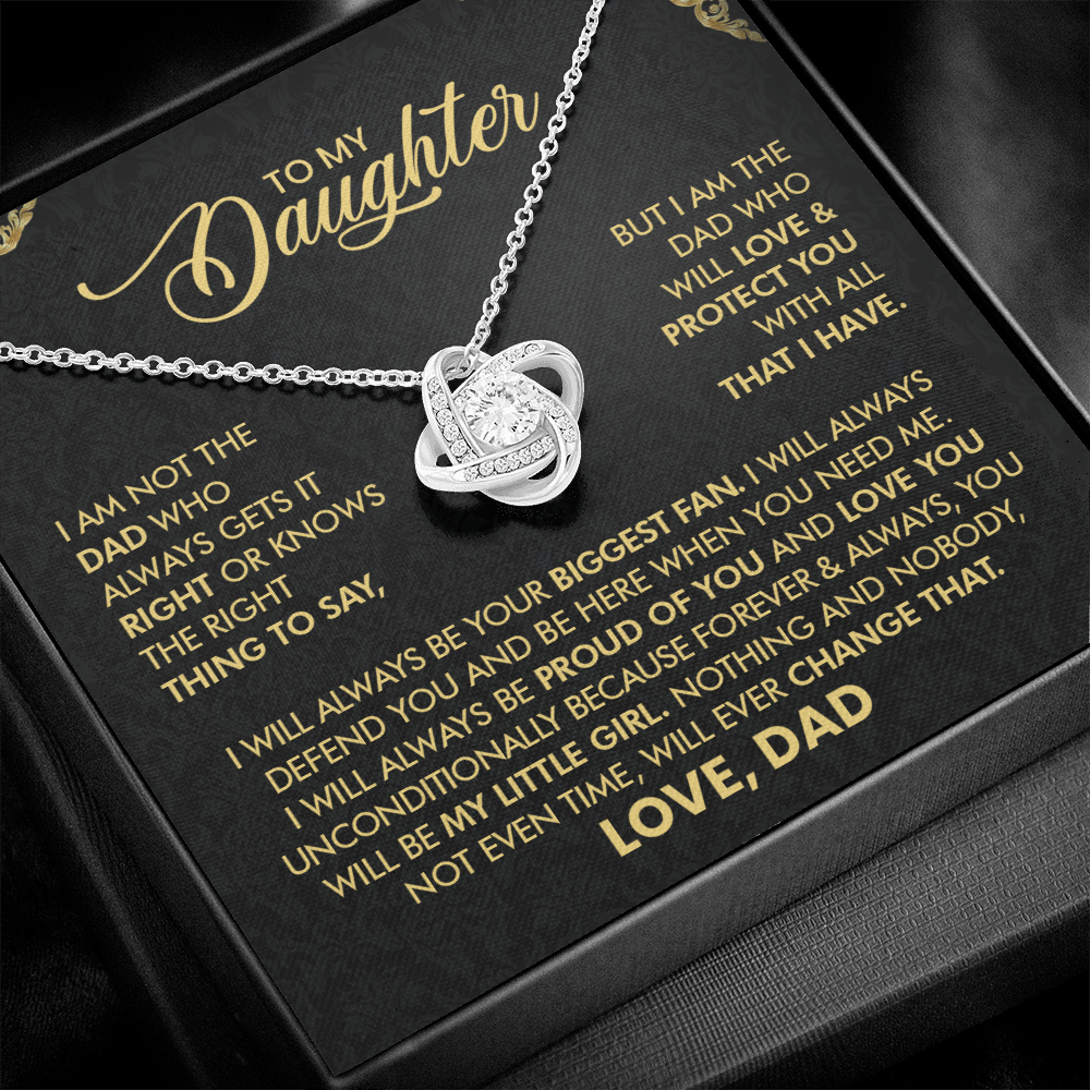 To My Daughter Necklace from Dad - Love & Protection Gift