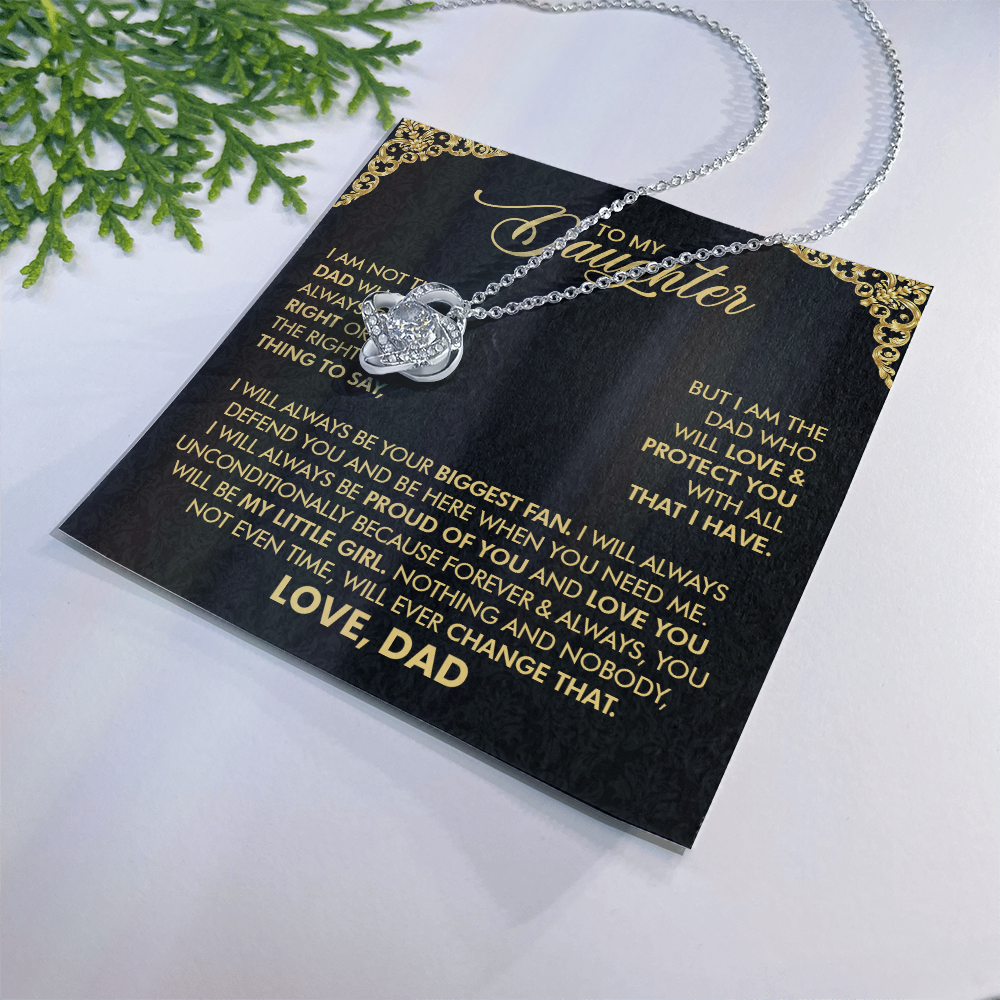 To My Daughter Necklace from Dad - Love & Protection Gift