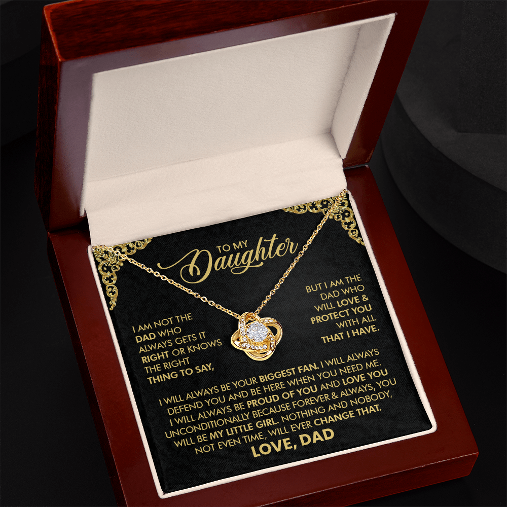 To My Daughter Necklace from Dad - Love & Protection Gift