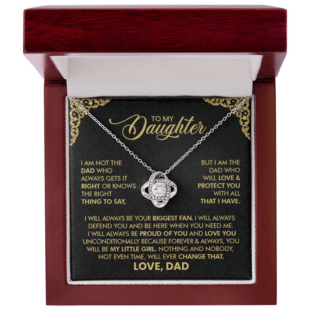 To My Daughter Necklace from Dad - Love & Protection Gift