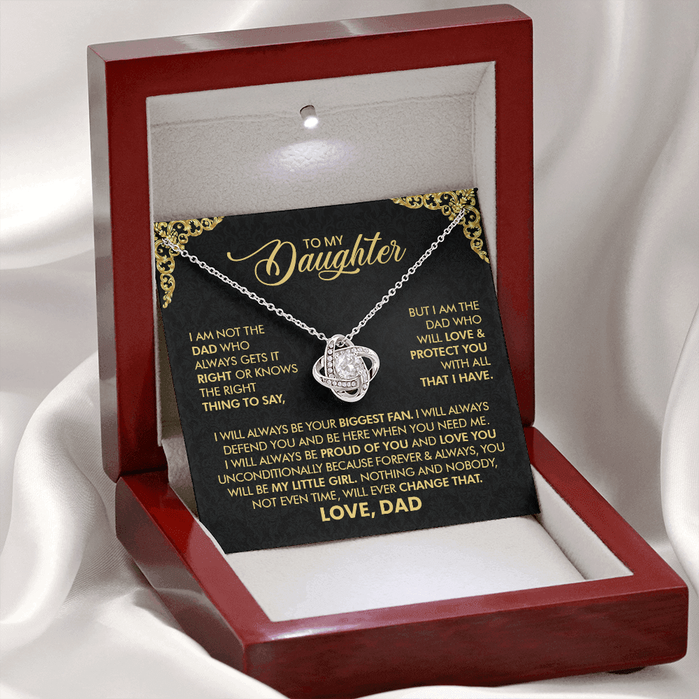 To My Daughter Necklace from Dad - Love & Protection Gift