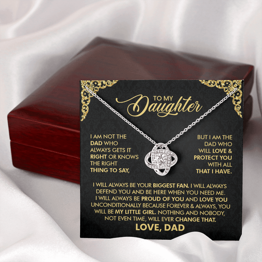 To My Daughter Necklace from Dad - Love & Protection Gift