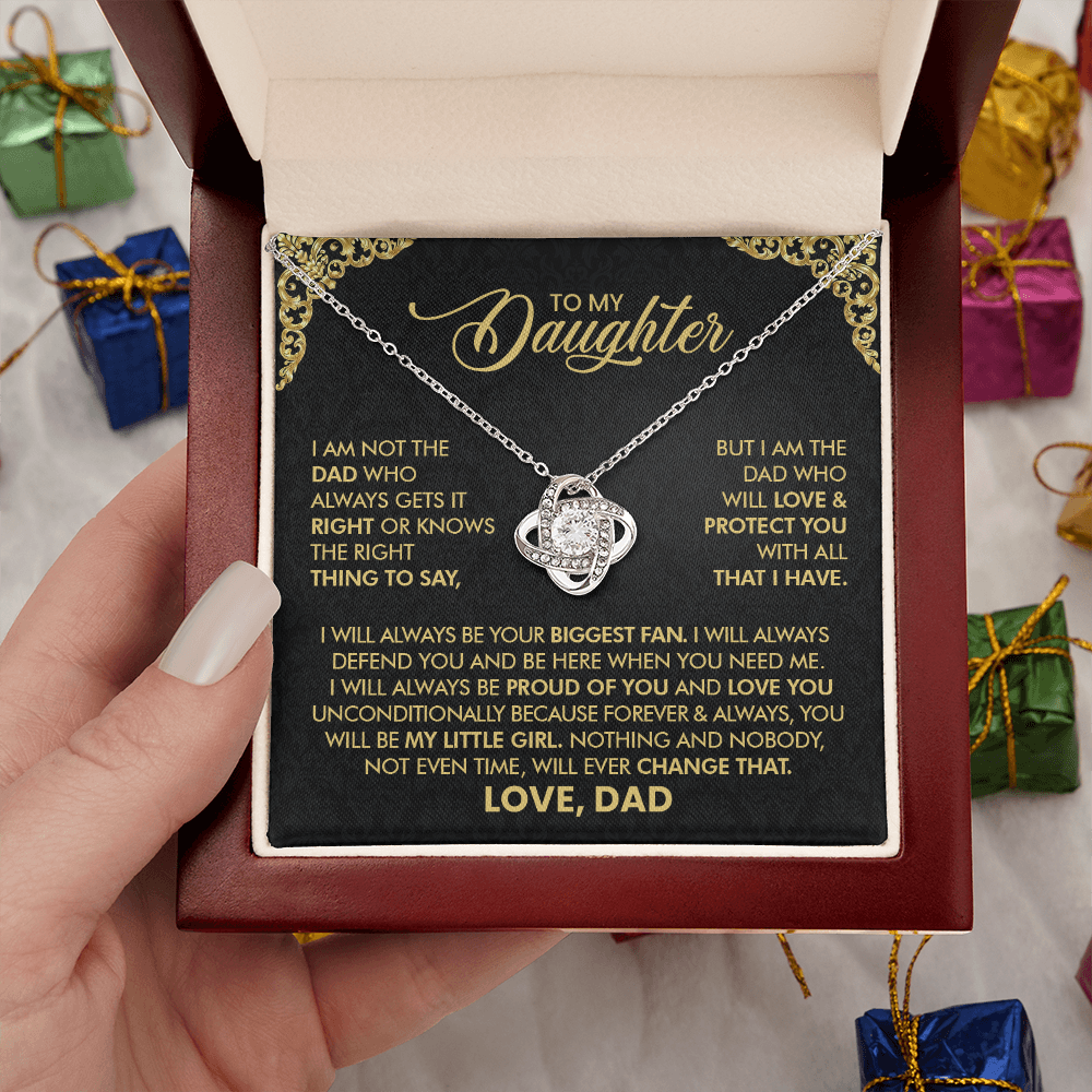 To My Daughter Necklace from Dad - Love & Protection Gift