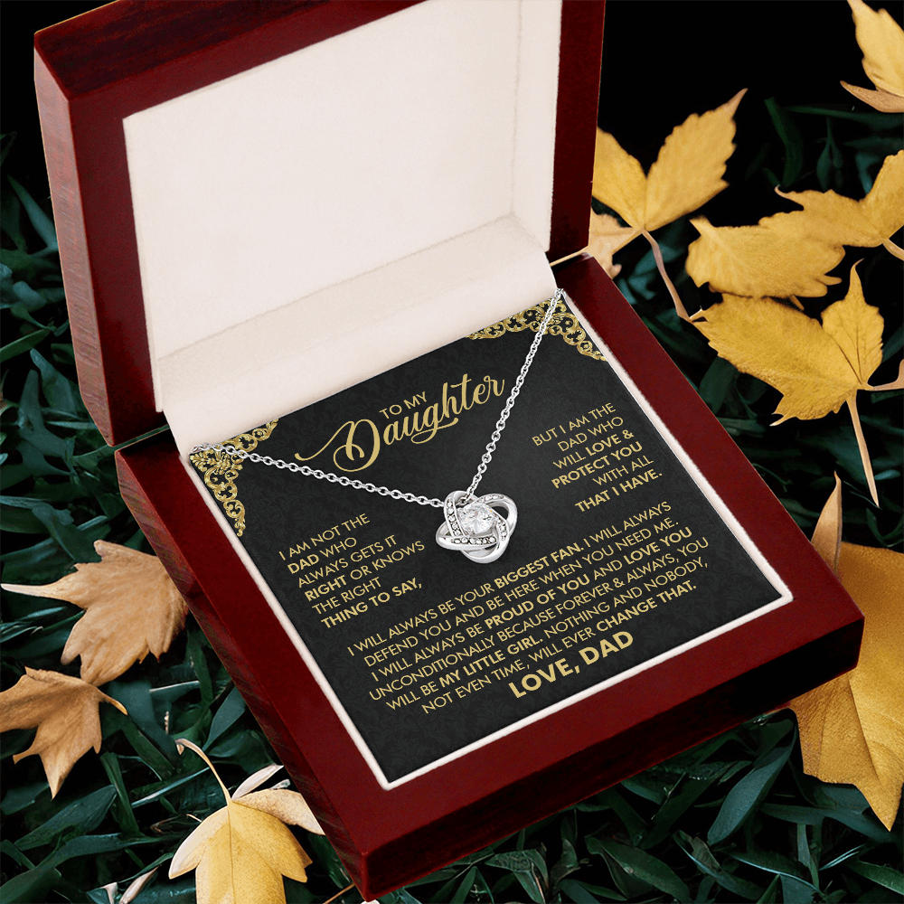 To My Daughter Necklace from Dad - Love & Protection Gift