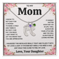 Custom Baby Feet Necklace with Birthstone For Mom from Daughter