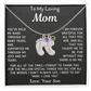 Custom Baby Fee Necklace with Birthstone for Mom from Son - Black Version