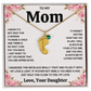 Custom Baby Feet Necklace with Birthstone For Mom from Daughter
