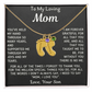 Custom Baby Fee Necklace with Birthstone for Mom from Son - Black Version