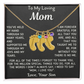 Custom Baby Fee Necklace with Birthstone for Mom from Son - Black Version
