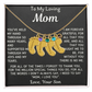 Custom Baby Fee Necklace with Birthstone for Mom from Son - Black Version