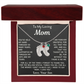 Custom Baby Fee Necklace with Birthstone for Mom from Son - Black Version