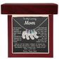 Custom Baby Fee Necklace with Birthstone for Mom from Son - Black Version