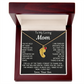 Custom Baby Fee Necklace with Birthstone for Mom from Son - Black Version