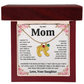 Custom Baby Feet Necklace with Birthstone For Mom from Daughter