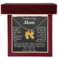 Custom Baby Fee Necklace with Birthstone for Mom from Son - Black Version