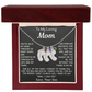 Custom Baby Fee Necklace with Birthstone for Mom from Son - Black Version
