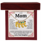 Custom Baby Feet Necklace with Birthstone For Mom from Daughter