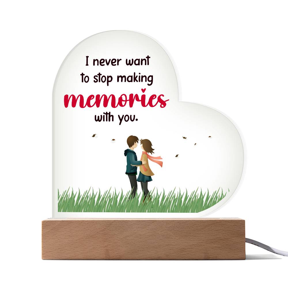 printed heart acrylic plaque