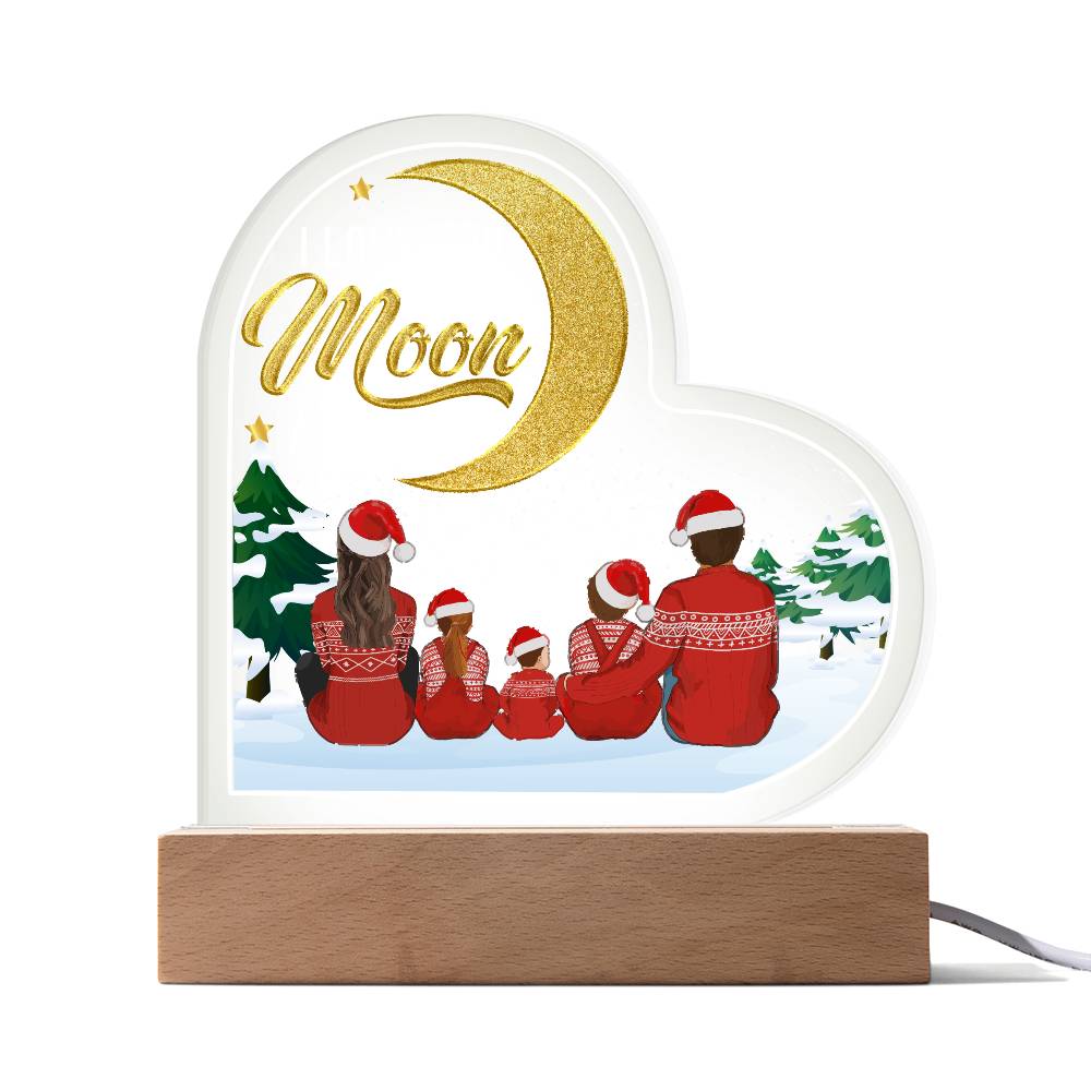 Merry Christmas Acrylic Heart Plaque