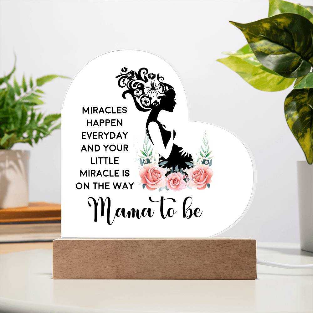 Dark Acrylic Heart Plaque