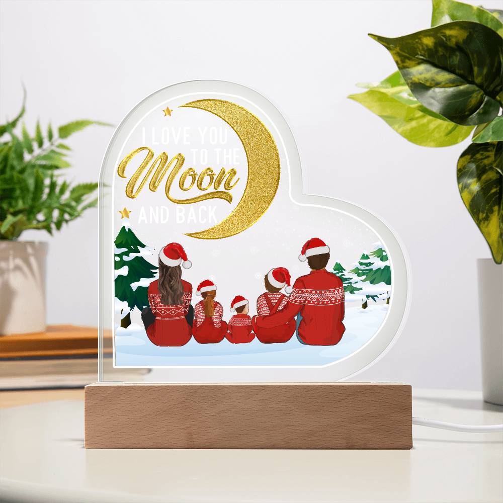 Merry Christmas Acrylic Heart Plaque