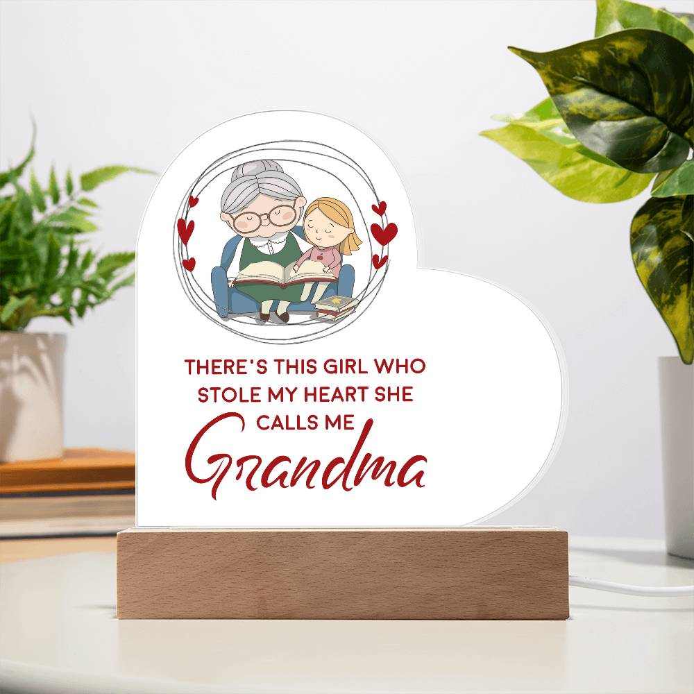printed heart acrylic plaque