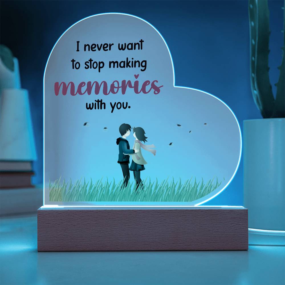 printed heart acrylic plaque