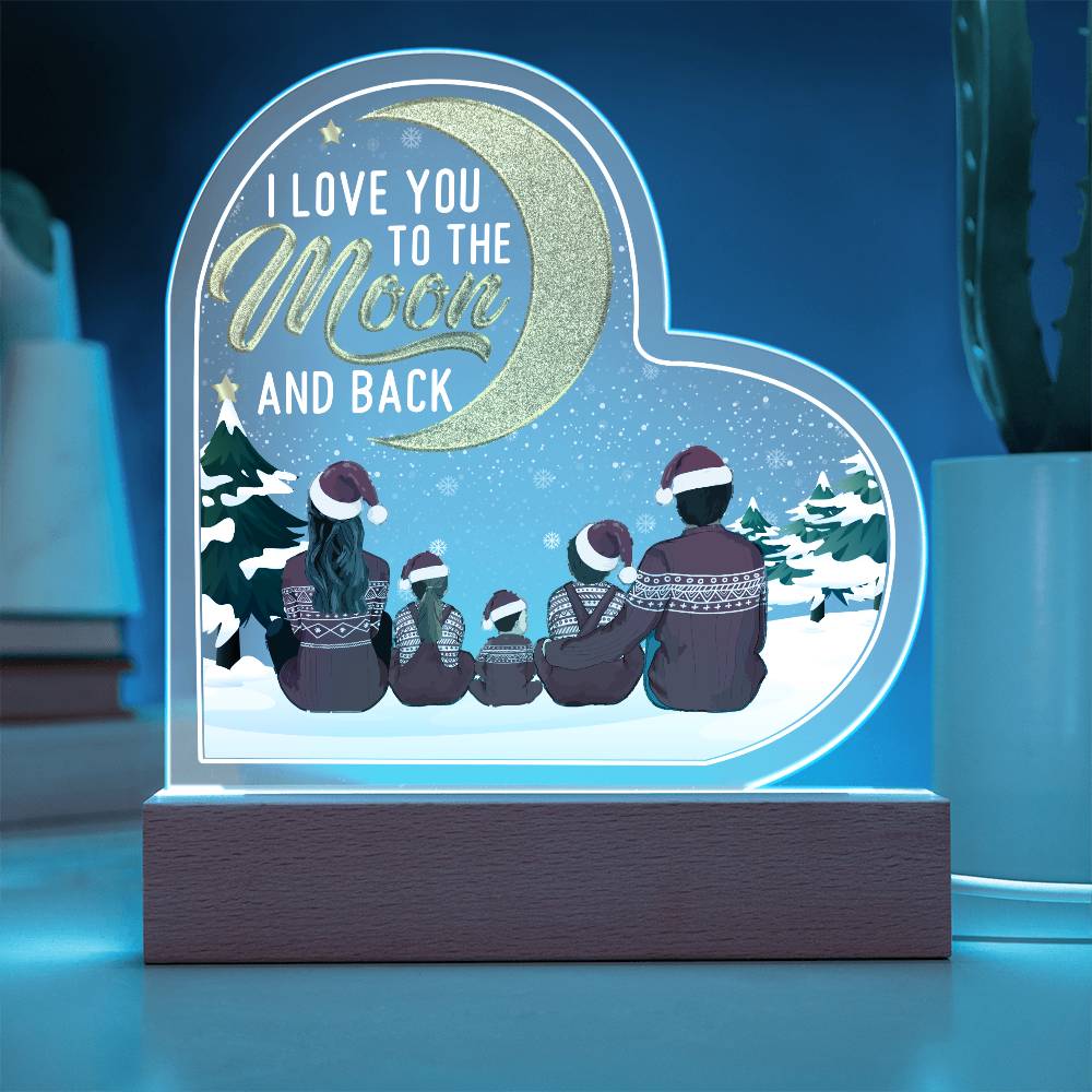Merry Christmas Acrylic Heart Plaque