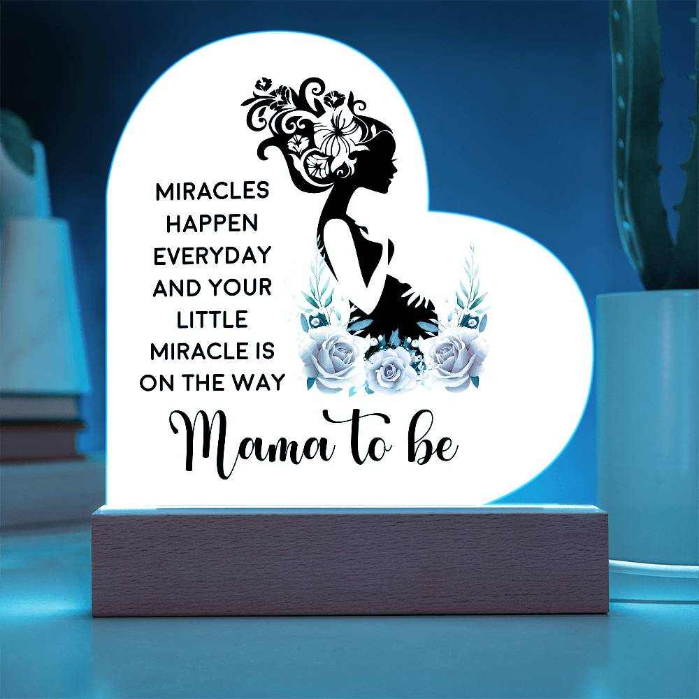 Dark Acrylic Heart Plaque