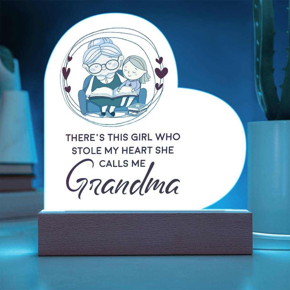printed heart acrylic plaque