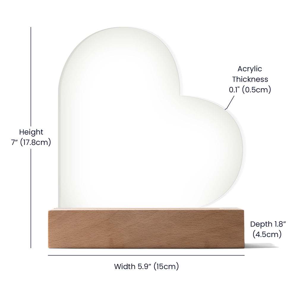 Dark Acrylic Heart Plaque