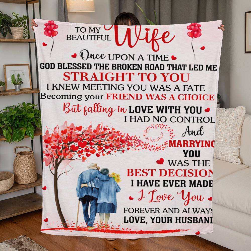 Beautiful Wife Blanket - Romantic Gift