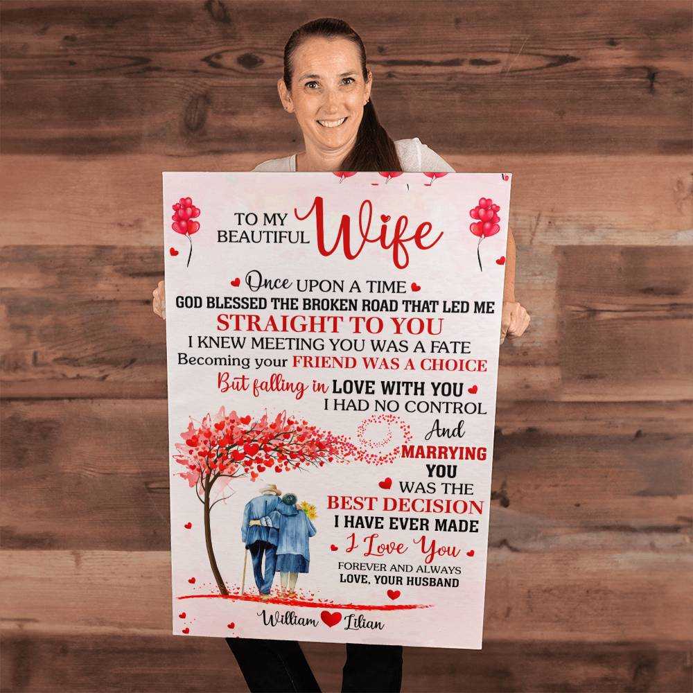 Wife - Custom Anniversary Gift - Romantic and Heartfelt Gift. Surprise your wife with heartfelt blanket. Husband to wife, expressing love, gratitude, and devotion. 