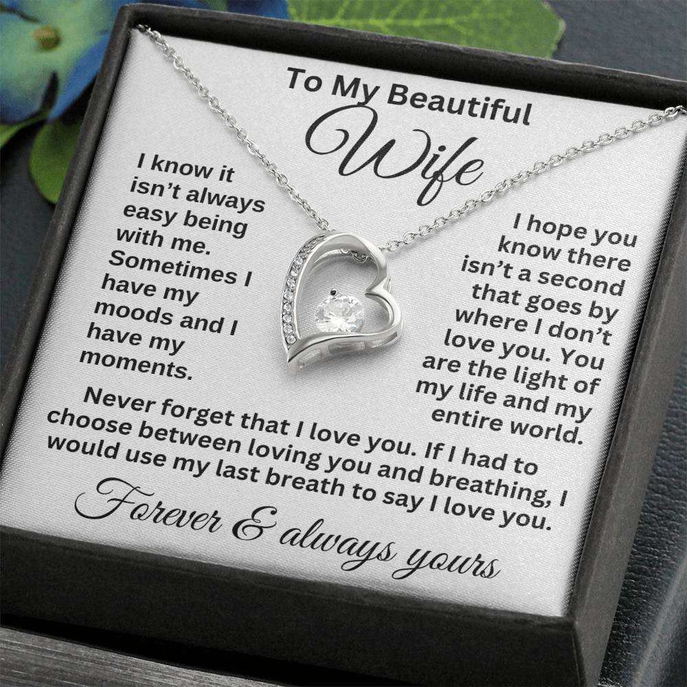 Beautiful Wife Necklace - Heart Pendant