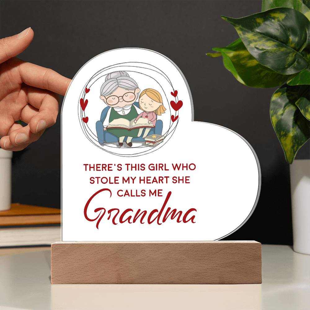 printed heart acrylic plaque
